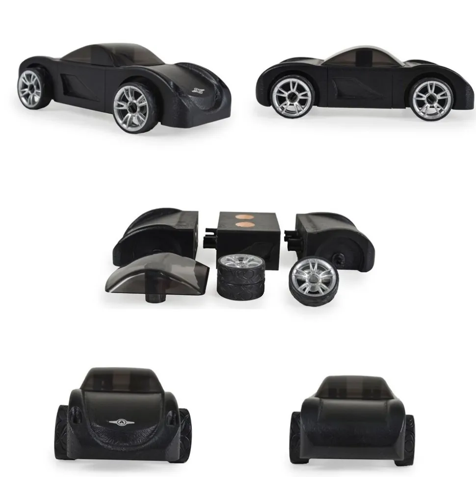 Moni Mini Spielzeug Holzautos Sportwagen 3er Set 53111 ab 3 Jahre geeignet bunt
