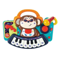 Moni Musikspielzeug Keyboard DJ Monkey 3137 Melodien, Tasten, Licht, Mikrofon bunt