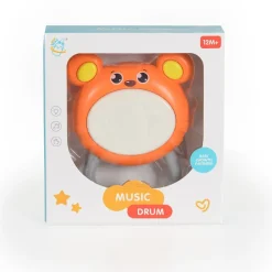 Moni Musikspielzeug Trommelbär MBX05-2, Musik, Trommelgeräusche, Tierstimmen orange
