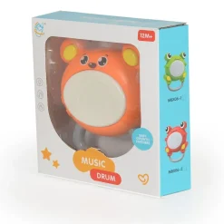 Moni Musikspielzeug Trommelbär MBX05-2, Musik, Trommelgeräusche, Tierstimmen orange