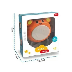 Moni Musikspielzeug Trommelbär MBX05-2, Musik, Trommelgeräusche, Tierstimmen orange