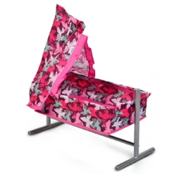 Moni Puppenbett Butterfly 9339, mit Himmel und Rüschchen 59x29,5x61cm
