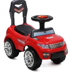 Moni Rutschauto Tiger Range mit Musik- und Lichtfunktion, Staufach im Sitz rot