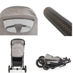 Moni Sommerkinderwagen Buggy, Kinderbuggy, Sonnendach, EVA-Räder, verstellbar beige