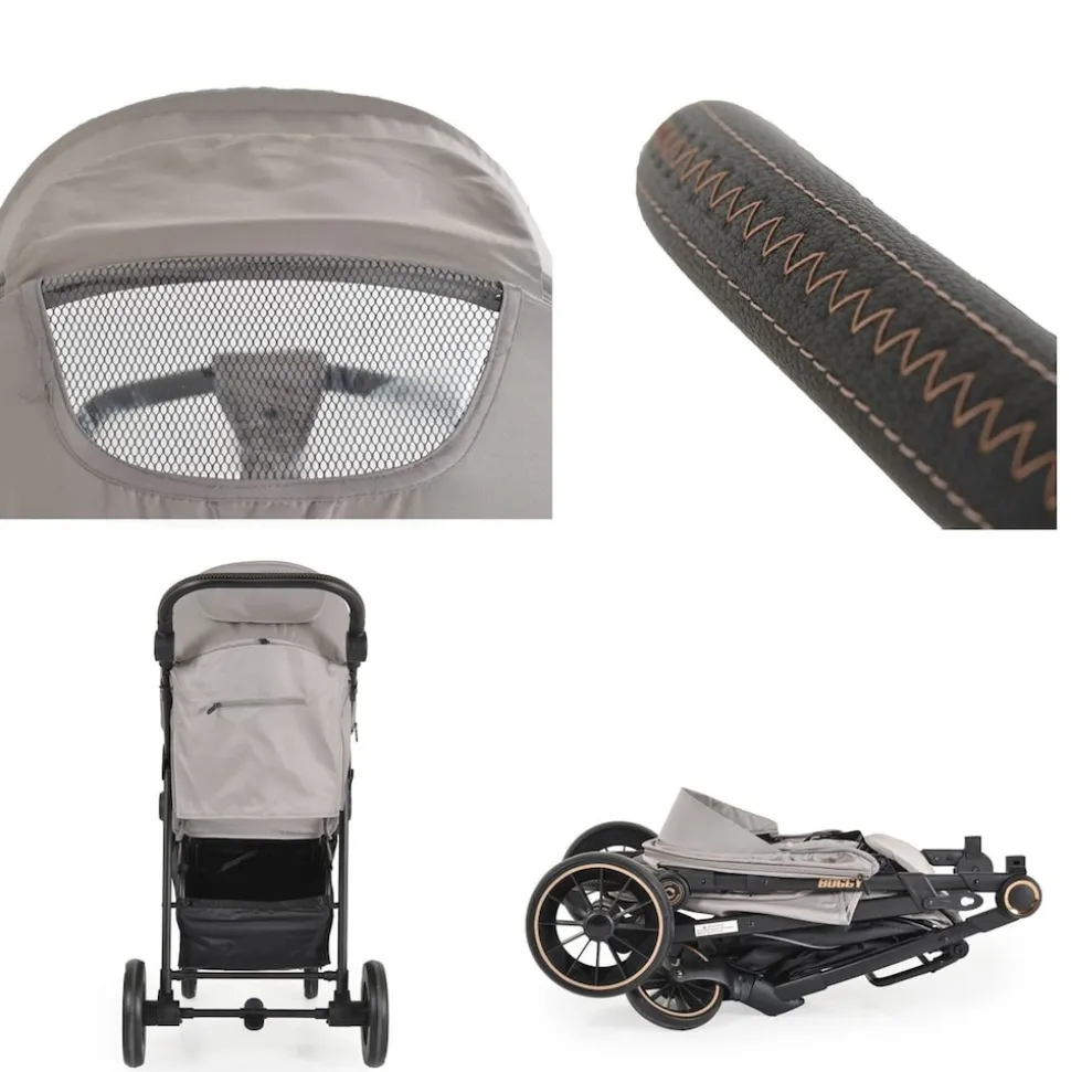 Moni Sommerkinderwagen Buggy, Kinderbuggy, Sonnendach, EVA-Räder, verstellbar beige
