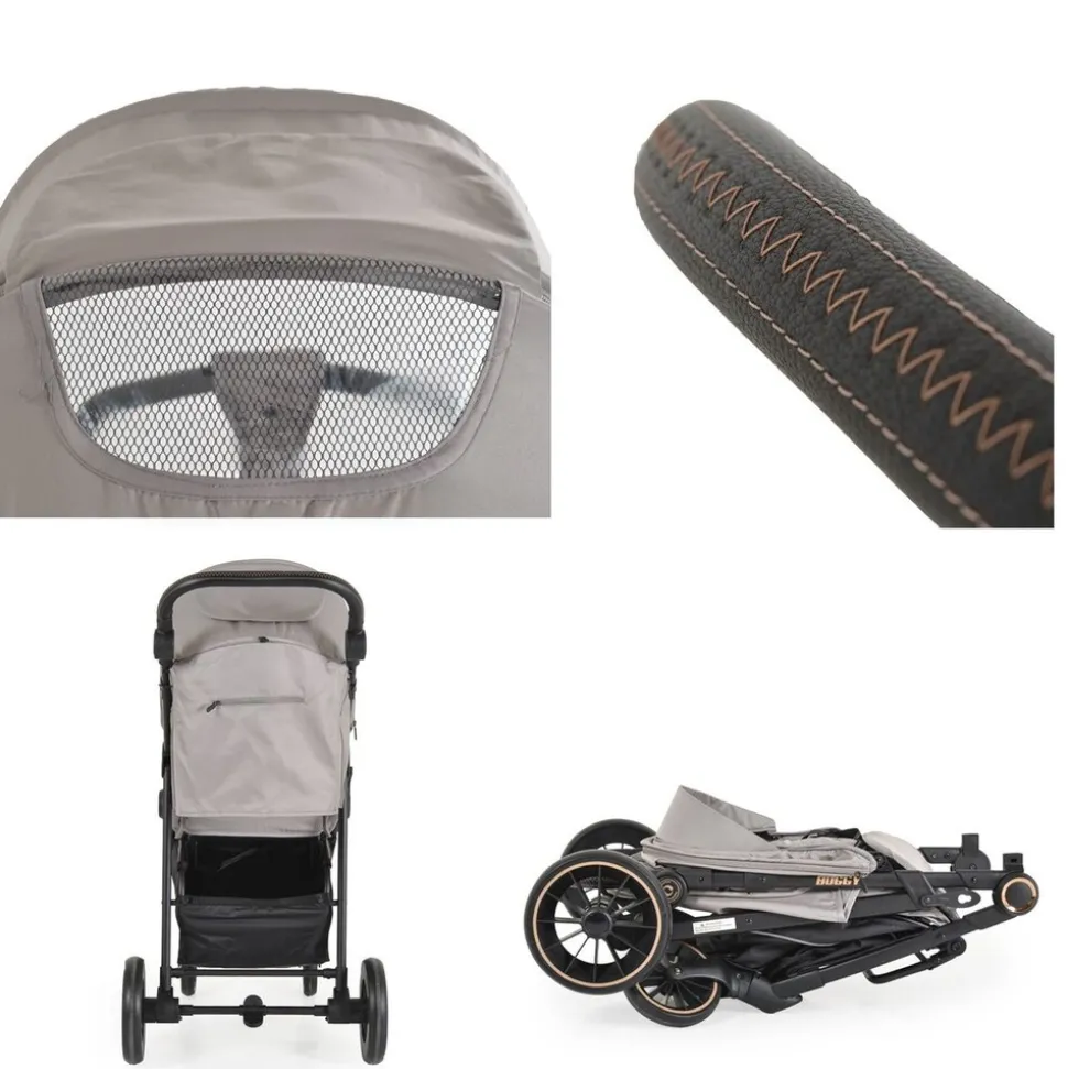 Moni Sommerkinderwagen Buggy, Kinderbuggy, Sonnendach, EVA-Räder, verstellbar beige