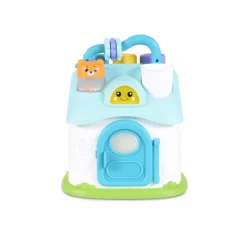 Moni Sortierspiel Elfenhaus QX-91163E Musik, Licht Formsortierspiel Formen Griff blau