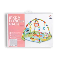 Moni Spielbogen Piano 696-R, Krabbeldecke, Musiktasten, Spiegel, Spielcenter blau