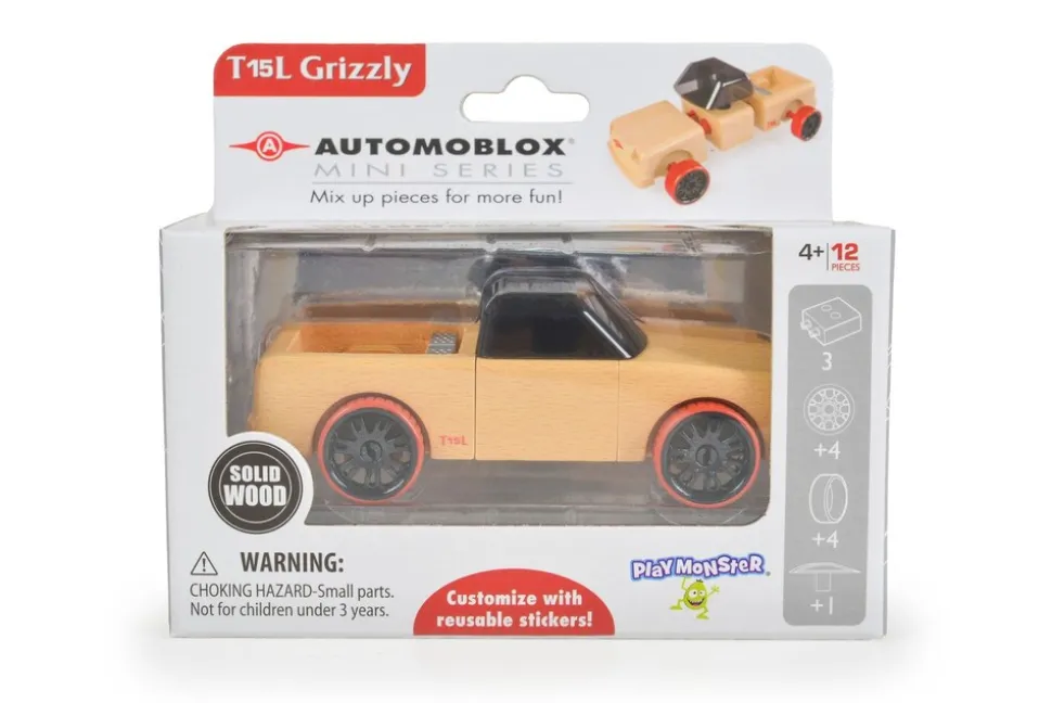 Moni Spielzeugautos Mini aus Buchenholz verschiedene Modelle, ab 4 Jahre schwarz
