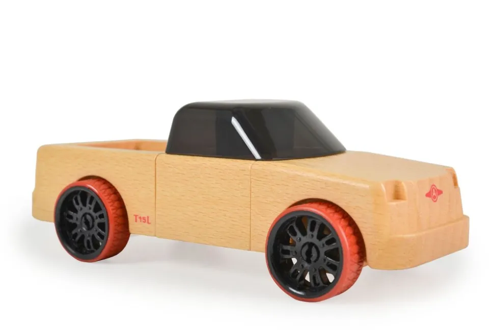 Moni Spielzeugautos Mini aus Buchenholz verschiedene Modelle, ab 4 Jahre schwarz