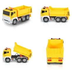 Moni Spielzeug-LKW Muldenkipper 1:12 Sound- und Lichteffekte Kippfunktion Dumper gelb