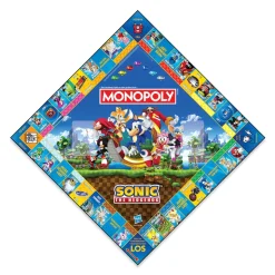 Monopoly - Sonic + 6 EXTRA Spielfiguren Gesellschaftsspiel Brettspiel Spiel