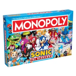 Monopoly - Sonic + 6 EXTRA Spielfiguren Gesellschaftsspiel Brettspiel Spiel
