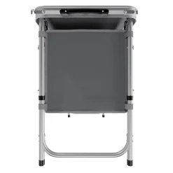 24MOVE® Campingküche PRAIA faltbar, Alu Outdoorküche mit Arbeitsplatte und Staufächern, höhenverstellbar