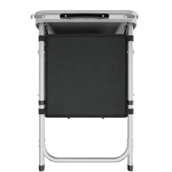 24MOVE® Campingküche PRAIA faltbar, höhenverstellbarer Campingschrank Alu Reiseküche mit Arbeitsplatte und Staufächern, Outdoor Camping, tragbar