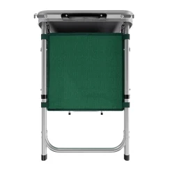 24MOVE® Campingküche PRAIA faltbar, Alu Outdoorküche mit Arbeitsplatte und Staufächern, höhenverstellbar
