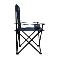 24MOVE® Campingstuhl Faltstuhl 2er Set, blau, mit Getränkehalter und Tragetasche Outdoor, faltbar max. 100kg, Angerstuhl, Klappstuhl