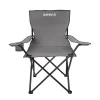 24MOVE® Campingstuhl Faltstuhl, grau, mit Getränkehalter und Tragetasche Outdoor, faltbar max. 100kg, Angerstuhl, Klappstuhl