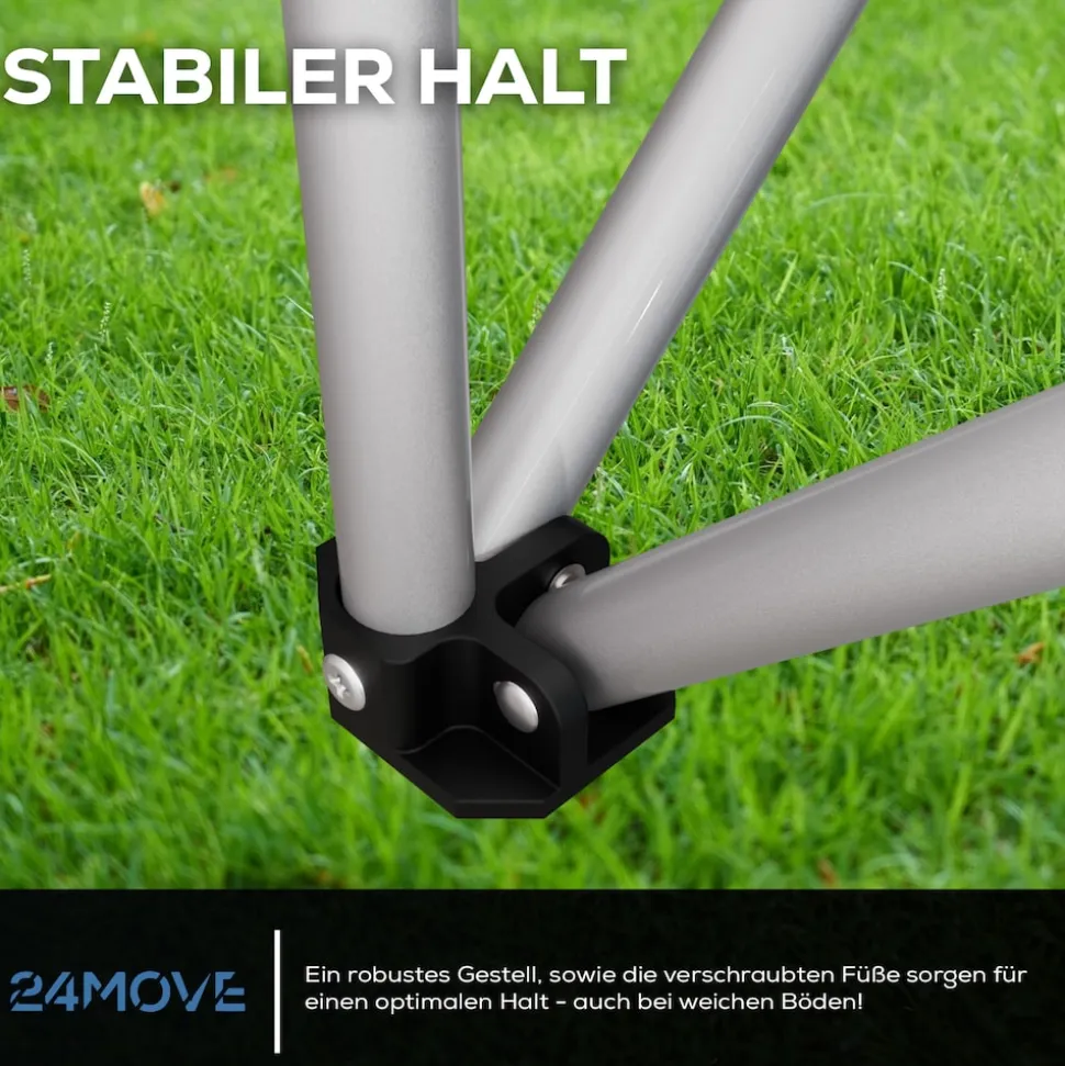 24MOVE® Campingstuhl Salvador faltbar Camping Klappstuhl gepolstert inkl. Tragetasche, bis 150kg belastbar, grün