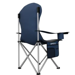 24MOVE® Campingstuhl Salvador faltbar Camping Klappstuhl gepolstert inkl. Tragetasche, bis 150kg belastbar, blau