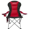 24MOVE® Campingstuhl Salvador faltbar Camping Klappstuhl gepolstert inkl. Tragetasche, bis 150kg belastbar, rot