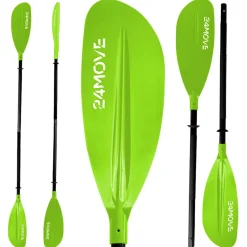 24MOVE® Doppelpaddel LAGO Aluminium Paddel, Stand-Up Paddling, Paddel für Kajak, 220 cm, verstellbar