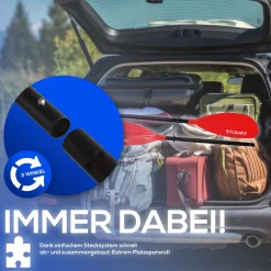 24MOVE® Doppelpaddel LAGO Aluminium Paddel, Stand-Up Paddling, Paddel für Kajak, 220 cm, verstellbar