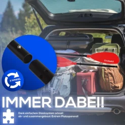 24MOVE® Doppelpaddel LAGO Aluminium Paddel, Stand-Up Paddling, Paddel für Kajak, 220 cm, verstellbar