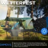 24MOVE® Feldbett Campingbett bis 150 kg In-und Outdoor Camping faltbar mit Seitentasche und Kissen