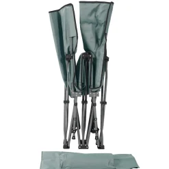 24MOVE® Feldbett Campingbett bis 150 kg In-und Outdoor Camping faltbar mit Seitentasche und Kissen