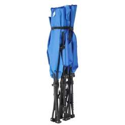 24MOVE® Feldbett Campingbett bis 150 kg In-und Outdoor Camping faltbar mit Seitentasche und Kissen