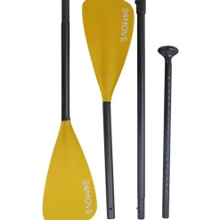 24MOVE® Paddel Doppelpaddel 2 in 1 Teleskoppaddel Stechpaddel für SUP Stand Up Board , Kajak, Aluminium 230cm, Blau