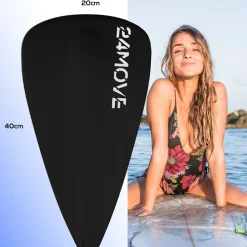 24MOVE® Paddel Einzelpaddel Stechpaddel für SUP Stand Up Board, Kajak, Leicht aus Aluminium 210cm, verstellbar schwarz