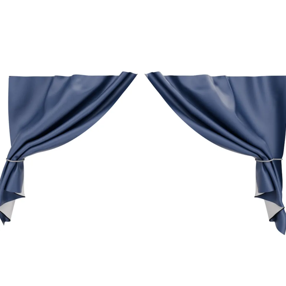 24MOVE® Pavillon Seitenteile 2er Set 2x3m mit Fenster & Reissverschluss, wasserdicht, blau - für Partyzelt, Festzelt, Festivals