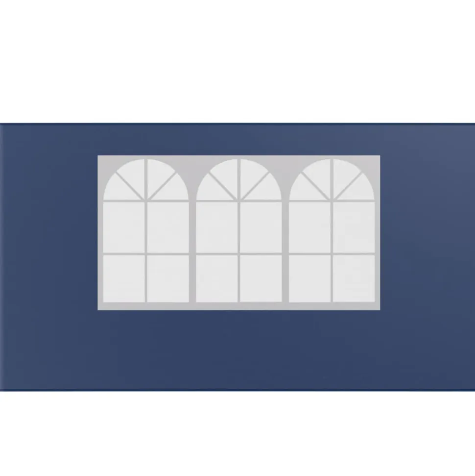 24MOVE® Pavillon Seitenteile 2er Set 2x3m mit Fenster & Reissverschluss, wasserdicht, blau - für Partyzelt, Festzelt, Festivals