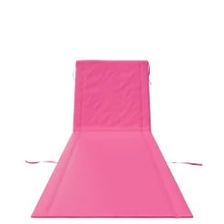 24MOVE® Strandmatte 1er Set klappbar mit Rückenlehne, Strandliege mit Gurt, tragbar für Strand und Garten, Liegematte rosa