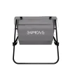 24MOVE® Strandmatte 1er Set klappbar mit Rückenlehne, Strandliege mit Gurt, tragbar für Strand und Garten, Liegematte grau
