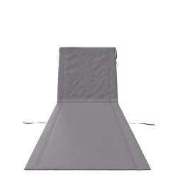 24MOVE® Strandmatte 1er Set klappbar mit Rückenlehne, Strandliege mit Gurt, tragbar für Strand und Garten, Liegematte grau