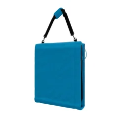 24MOVE® Strandmatte 1er Set klappbar mit Rückenlehne, Strandliege mit Gurt, tragbar für Strand und Garten, Liegematte blau