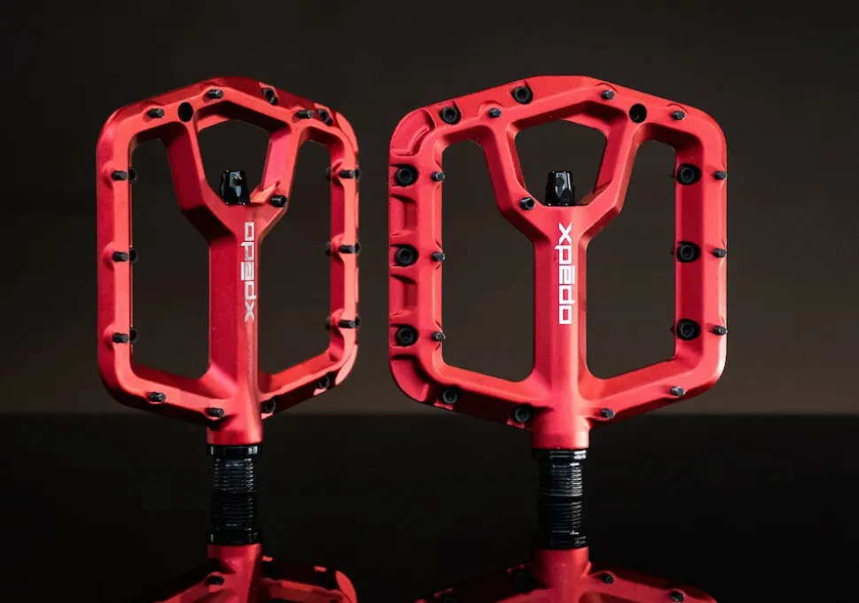 MTB/Plattform Pedal TRIDENT, rot, 9/16"