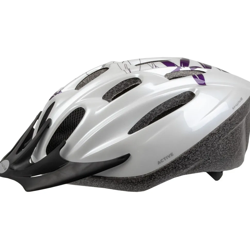 M-Wave Active Fahrradhelm Damen Herren Helm für Fahrrad fahren mit Visier leichter Fahrradhelm Erwachsene