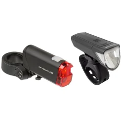 M-Wave Atlas K 51 Fahrrad Licht LED Fahrradlicht Fahrradlampe Set Fahrradleuchte StVZO Batterieleuchte
