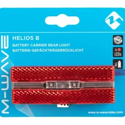 M-Wave Helios B Gepäckträger Rücklicht Fahrrad E-Bike Licht Fahrradlicht StVZO Fahrradbeleuchtung Fahrradlampe Fahrradrücklicht Reflektor hinten