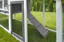 MyAnimal Hühnerstall für 4 Hühner MH-32 mit Eiablage, Hühnerhaus schutzimprägniert, Dach abnehmbar (Grau 2.0)
