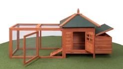 MyAnimal Hühnerstall für 3 Hühner MH-19 mit Auslauf, Hühnerhaus wetterfest imprägniert, Nistkasten (Braun 2.0)