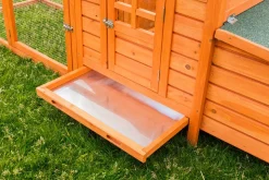MyAnimal Hühnerstall für 3 Hühner MH-19 mit Auslauf, Hühnerhaus wetterfest imprägniert, Nistkasten (Braun 2.0)
