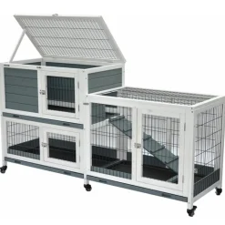 Nanook Indoor Kleintierstall Leo 146 x 89 cm grau