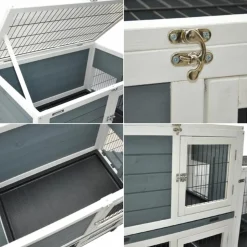 Nanook Indoor Kleintierstall Leo 146 x 89 cm grau