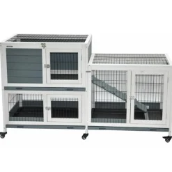 Nanook Indoor Kleintierstall Leo 146 x 89 cm grau