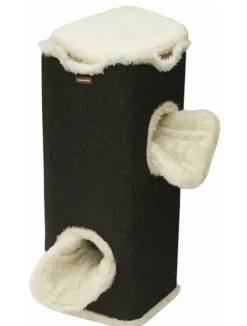 Nanook Kratztonne Kratzbaum Amigo mit Plüschrand schwarz 100 x 40 cm